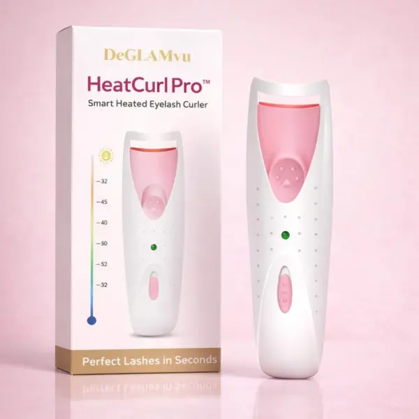 DeGLAMvu HeatCurl Pro™ Heated Eyelash Curler – USB Rechargeable
