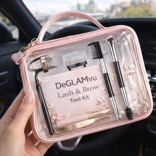DeGLAMvu Lash & Brow Tool Kit | Eyelash Separator, Eyebrow Brush, Lash Comb and Applicator Set | Makeup Grooming Kit