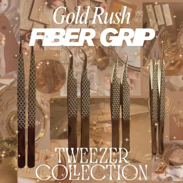 GOLD RUSH Fiber-Grip Tweezer Collection